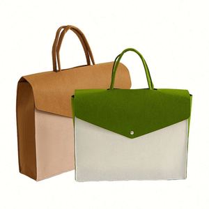 Custom Women's Casual Large Capacity Open Closure Felt Handbag Commuting Shoulder Bag with Shopping Bag Custom - Product Image 6