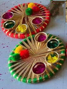 Plato Holi de forma redonda de alta calidad especial Holi surtido con cuerda de Gota Para Boda y decoración festiva - Product Image 3