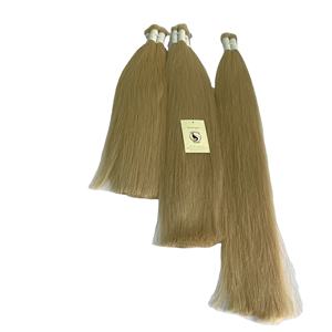 ส่วนต่อผมของมนุษย์,ผมสีบลอนด์ผมบริสุทธิ์แบบตรงต่อผมเป็นกลุ่ม - Product Image 1