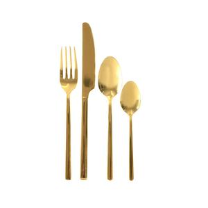 ชุดช้อนส้อมมีดทองทองเหลืองคุณภาพสูงมีดส้อมมีดปราศจากสาร BPA ขายดี - Product Image 3