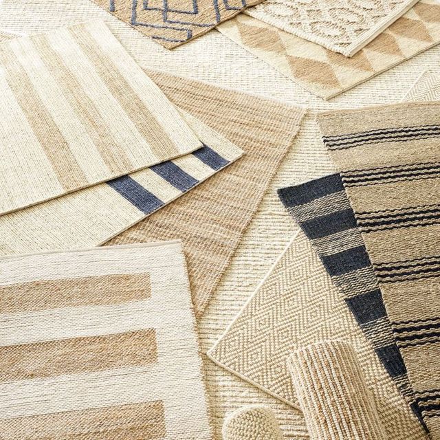 Eco-friendly Home Jute Rugs and Hemp Beige and Brown Rectangle Naturals Style Solids Pattern Hand Woven Area Rug and Carpet