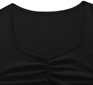 Vente en gros, faible MOQ, prix bas, été, t-shirt décontracté à col rond pour femme, nouveau, couleur unie, confortable, manches courtes, ensemble de 4 pièces - Product Image 5