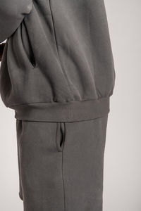 OEM Blank Pullover Hoodie and <b>Shorts</b> Set Unisex Custom Sweatsuit Cotton <b>Men</b> Summer <b>Shorts</b> Jogging Sets - Product Image 6