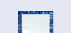 Espejo de pared con incrustaciones de resina de diseñador Premium, pieza de lujo hecha a mano única para hogares y espacios comerciales - Product Image 5