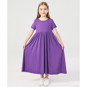 Vestidos Casuales para Niñas de 5 a 14 Años, Diseño Maxi Fluido de Bambú con Cintura Elástica y Característica Transpirable - Product Image 5