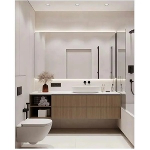 Vanity Floating Contrachapado MDF PVC Materiales impermeables OEM ODM Multi Color Modern Vanity Combo para baño con 3 años de garantía - Product Image 6
