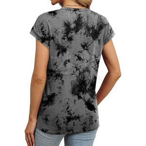 Material suave y acabado limpio para uso diario de moda Camiseta casual con diseño de color personalizado simple - Product Image 4