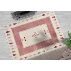 Tapis anatolien rose : Décoration turque minimaliste, tapis imprimé sur mesure, avec poils doux - Product Image 3