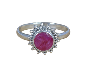 Anillo de estilo bohemio de Plata de Ley 925 hecho a mano con piedras preciosas de Rubí, joyería de tendencia para regalo de boda de mujer para ella - Product Image 1