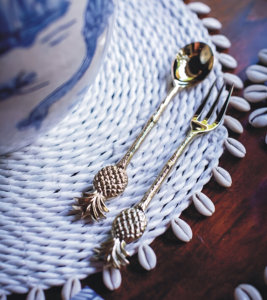 Exclusive Brass Pineapple Shape Golden Tea <b>Spoon</b> or <b>Coffee</b> <b>Spoon</b> Set for Restaurants Hotel Wedding or Party - Product Image 3