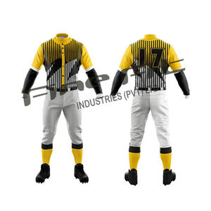 Conjunto de uniforme de béisbol deportivo personalizado para hombre más vendido, pantalones de Jersey de poliéster 100% transpirables con colores personalizados para ropa de equipo - Product Image 4