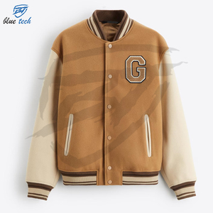 Beautiful Stylish Fashion Premium Quality Canvas Stand Collar Streetwear Varsity <b>Jacket</b> Custom Logo Classic Embroidery Quick Dry - Product Image 4