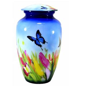 Urna de cremación multicolor impresa moderna de alta calidad, contenedor conmemorativo, tarro de urna de Metal conmemorativo, precio al por mayor - Product Image 2