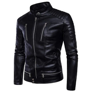 Chaqueta transpirable de cuero pesado de motorista clásico 2024, chaqueta de cuero Original para hombre, chaqueta de motocicleta con etiqueta privada personalizada - Product Image 2
