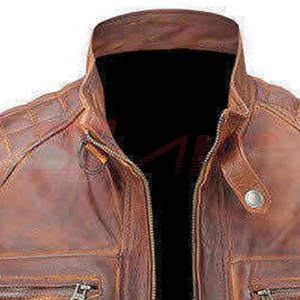 แจ็กเก็ตหนังสลิมฟิตสำหรับผู้ชาย, เสื้อแจ็คเก็ตหนังเข้ารูปคลาสสิกสำหรับฤดูหนาวมีคุณภาพดีเยี่ยมเสื้อผ้าแฟชั่นจากปากีสถานกันน้ำพร้อมขนแกะ - Product Image 4