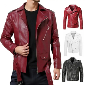 Women's <b>Long</b> Sleeve <b>Leather</b> Varsity Baseball <b>Jacket</b> Coats and <b>Jackets</b> with Canvas Fabric - Product Image 3