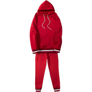 Ensemble de survêtement pour homme de style urbain contemporain, en molleton de coton 500 GSM, coupe ample, sweat-shirt et pantalon décontractés, OEM, étiquette privée - Product Image 1