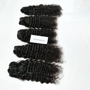 Best Quality <b>Cheap</b> Product Indian Human Hair <b>Extensions</b> Cuticle Aligned Loose Deep Wave Bundles Natural Color black Unprocessed - Product Image 1