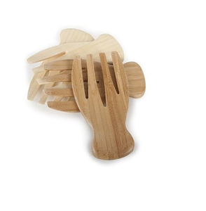 Cucharas de madera únicas hechas a mano Servidor de ensalada para el hogar Cocina Hotel uso más exigente buena calidad - Product Image 3