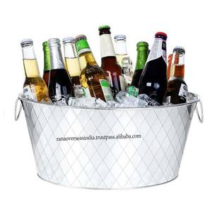 Nuevo Recipiente de Metal de Primera Calidad para Bebidas y Hielo con Asa para Bodas y Fiestas, Forma y Tamaño Personalizados de Rana Overseas Inc - Product Image 6