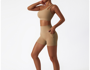 Conjunto Deportivo de 2 Piezas para Mujer, Otoño 2025, Ropa Deportiva de Manga Larga para Gimnasio, Conjunto Corto de Fitness con Personalización - Product Image 5