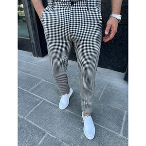 70% lana 30% poliéster Slim Fit Chino pantalones para hombre con diseño informal de negocios - Product Image 1