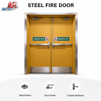 Porte en acier ignifugée avec âme résistante au feu et quincaillerie durable pour les applications de sécurité dans les hôpitaux, usines et entrepôts