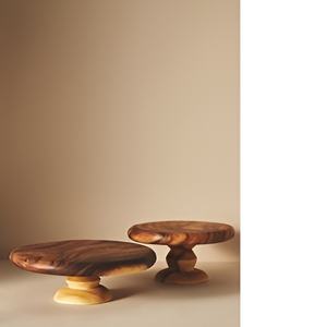 New Designer <b>Wooden</b> <b>Cake</b> <b>Stand</b> With Lid Golden Color <b>Wooden</b> Serving <b>Cake</b> <b>Stand</b> for Hotel Restaurant & Events - Product Image 2