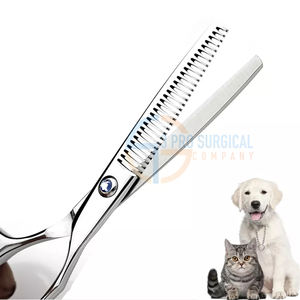 Juego de tijeras de aseo para mascotas de 3 piezas Premium, hoja de acero inoxidable con punta afilada para uso en peluquería - Product Image 1