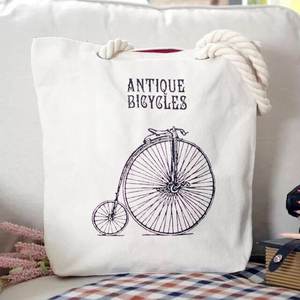 Sac fourre-tout en toile uni élégant spacieux en coton biologique sac fourre-tout en toile pour femmes sac à provisions - Product Image 5