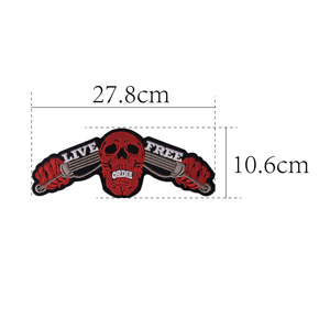 رقع تطريز مخصصة كبيرة الحجم لسترات الدراجات النارية وسترات راكبي الدراجات بأسلوب البانك - Product Image 2