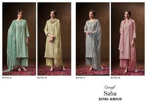 Premium Ganga coton Satin imprimé broderie séchage rapide Salwar Kameez vêtements de fête pour femmes indien pakistanais vêtements en gros - Product Image 6