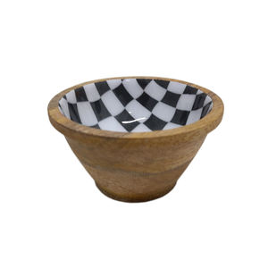 Tazón de fruta de forma redonda de madera de color natural, acabado marrón para mesa, hogar y hoteles, comida y aperitivos, cuencos para servir hechos a mano - Product Image 3