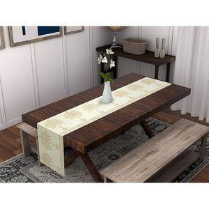 Gold Tree Striped Cotton <b>Table</b> <b>Runner</b> 33 X 180 Centimeter for <b>Dining</b> <b>Table</b> Party and Christmas Occasions - Product Image 3