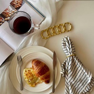 Classique élégant or fini serviette anneau ensemble Premium Table décor à manger accessoire pour la maison cuisine fête et Occasions festives - Product Image 5