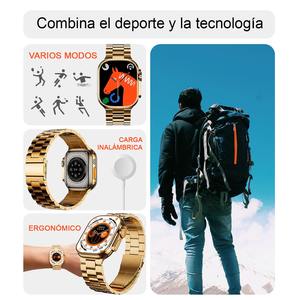Reloj Inteligente WS009 Dorado con Pantalla HD TFT para Contestar Llamadas, Pago NFC, Carga Inalámbrica, Asistente de Voz con IA, Salud 24/7 - Product Image 2