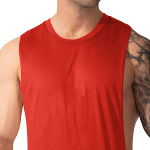 Camisetas sin mangas para correr para gimnasio de diseño personalizado para hombre, nuevas camisetas de fitness de culturismo liso con servicio OEM - Product Image 4