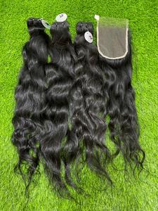 Paquets de cheveux raides Remy indiens authentiques de haute qualité Extensions de cheveux humains bruts de couleur noire et brune naturelle - Product Image 6