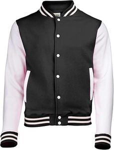 Veste design personnalisée pour hommes, manteau, vente en gros, sortie d'usine, veste universitaire décontractée à boutons et manches contrastées avec grande poche et support pour hommes - Product Image 6