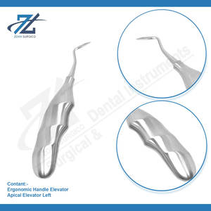 หัวลิฟต์ปลายด้านซ้ายตามหลักสรีรศาสตร์เครื่องมือทันตกรรมทำจากสเตนเลสคุณภาพสูง - Product Image 3