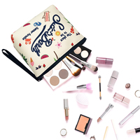 Sac de maquillage en néoprène avec logo personnalisé, sac cosmétique imperméable pour téléphone, grande capacité, trousse de toilette de voyage, sac de maquillage portable, vente en gros