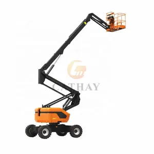 Sertifikat CE Kecil 10M 14M 16M 230Kg Beban Self Propelled Artikulasi Sky Boom Lift dengan Daya Baterai