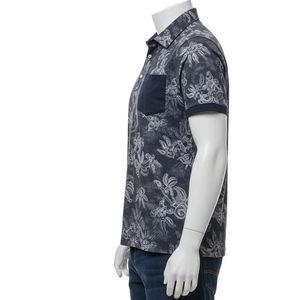 Mens Short Sleeve Polo <b>Shirts</b> With <b>Pocket</b> Printed Design Cotton Blend Breathable Casual Daily Wear Custom Logo Wholesale Supply - Product Image 5