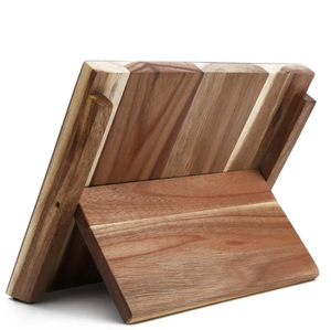 Bloque de cuchillos magnético de 14x10 pulgadas, estante magnético de doble cara para cuchillos, soporte de almacenamiento de cuchillos magnéticos de madera de acacia - Product Image 2