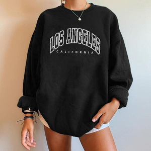Tùy Chỉnh Phụ Nữ Giản Dị Của Hip Hop Crewneck Áo Thun Áo Hoodie Màu Rắn Mùa Đông Đan 2-Mảnh Quần Short Thiết Lập Màn Hình In - Product Image 6