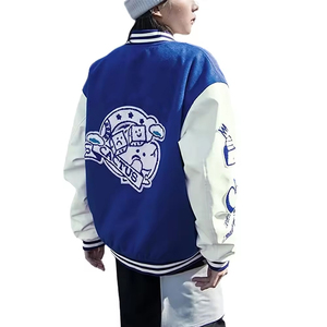 Chaqueta con letras OEM para hombre, chaqueta de béisbol universitaria de estilo callejero de gran calidad con el último diseño, nueva chaqueta con letras a la moda - Product Image 2