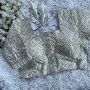 Blusa de diseño de lujo pakistaní indio Blusa de manga larga de seda de Milán para mujer Ropa de diseñador Ropa de fiesta Ropa étnica exclusiva - Product Image 1