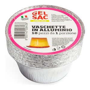 Gel Sac Aluminum Trays 10 Pieces 1 Portion Disposable Foil <b>Containers</b> - Product Image 1