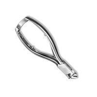 Coupe-ongles professionnels de luxe en acier inoxydable de qualité supérieure, robustes, à ouverture large, lame incurvée, double lame pour ongles