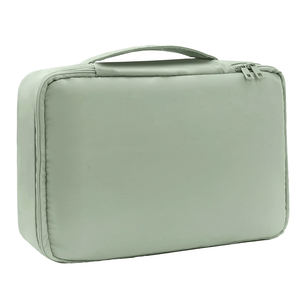 Bolsa de cosméticos de gran capacidad de Color verde de nuevo diseño 2025, la mejor opción, estuche de maquillaje multifuncional de viaje, cierre de cremallera, piedra - Product Image 6